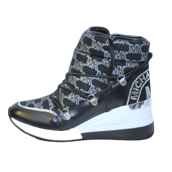 Michael Kors Lula MK Signature Outline Jacquard Boot Black 6/6.5 Nib $275 - Picture 2 of 4